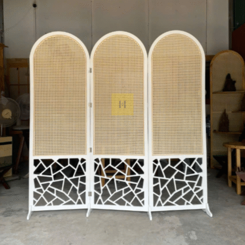 Vách cnc đan mây kết hợp hoa văn